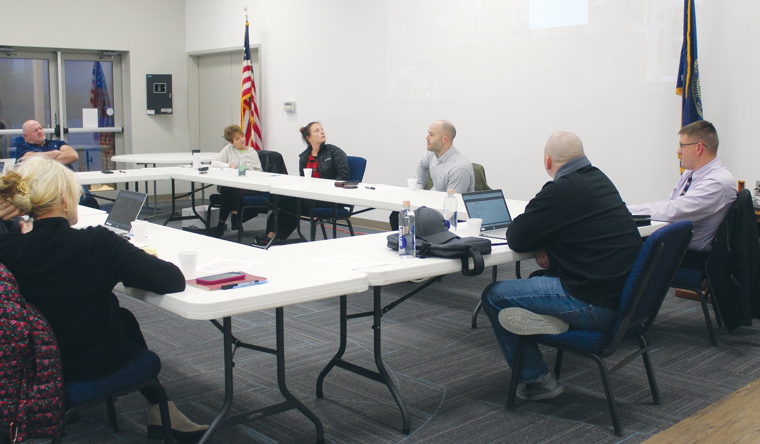 Wayne City Council members took advantage of a five-Tuesday month to hold a mini retreat at the Wayne Fire Hall on Jan. 31.