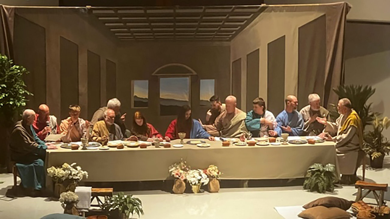 This photo is from the 2022 portrayal of the Last Supper at Our Savior Lutheran Church.
