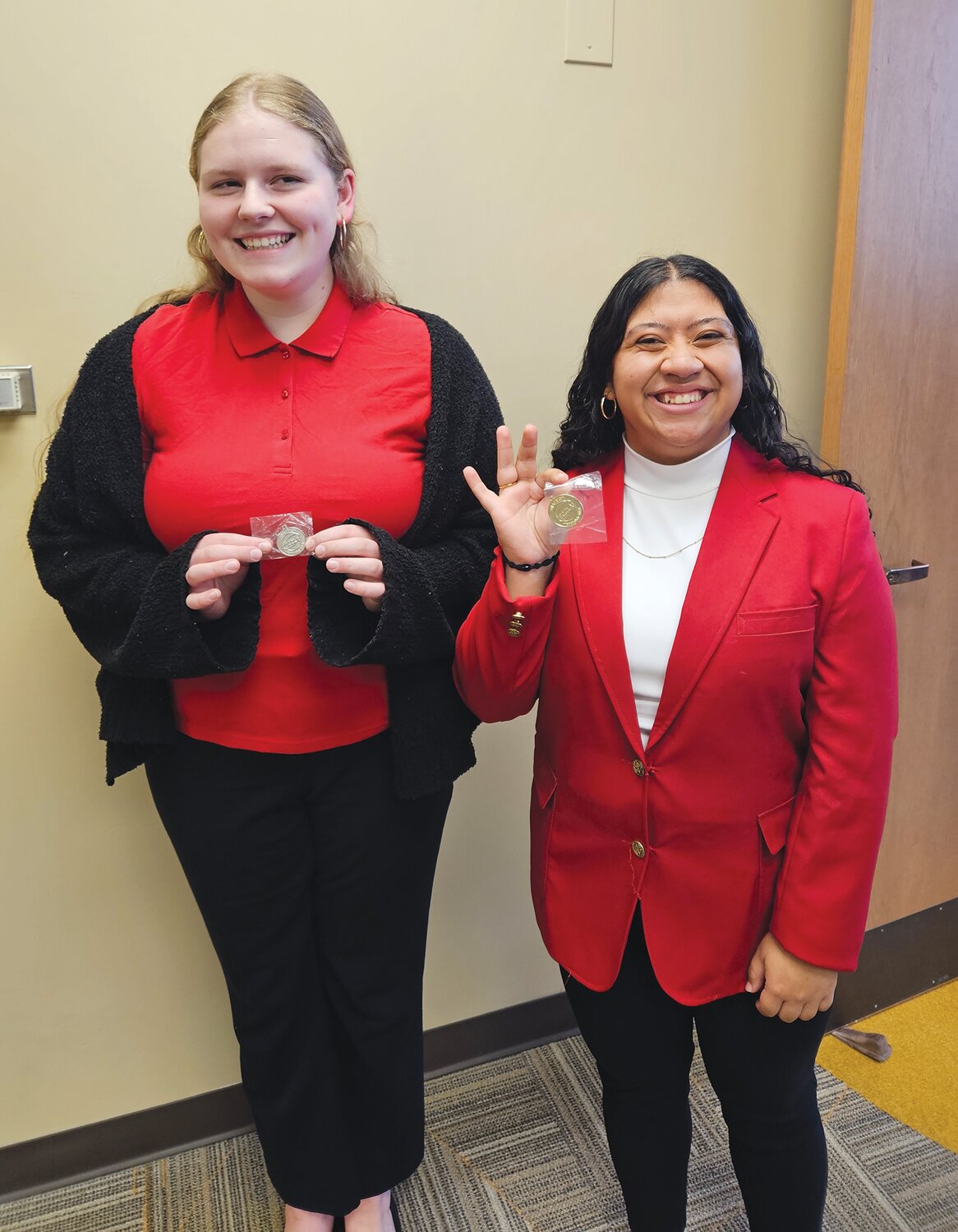 Joselyn Saltzman (left) and Alondra Vega will represent Wayne High School at the State FCCLA STAR competition this spring.